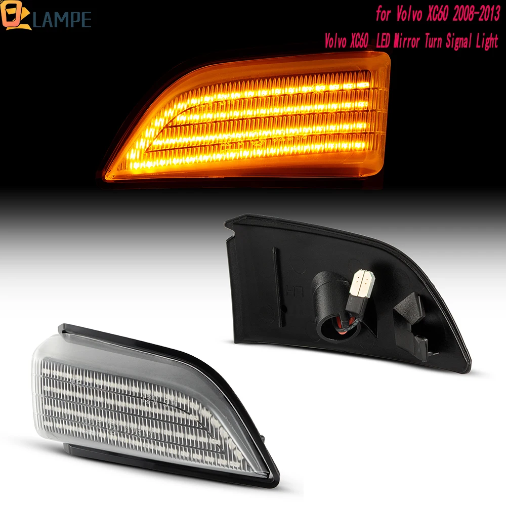 

2PCS Normal Flash/Dynamic LED Side Mirror Light for Volvo XC60 2008-2013 Car Turn Signal Blinker Indicator Lamp ﻿