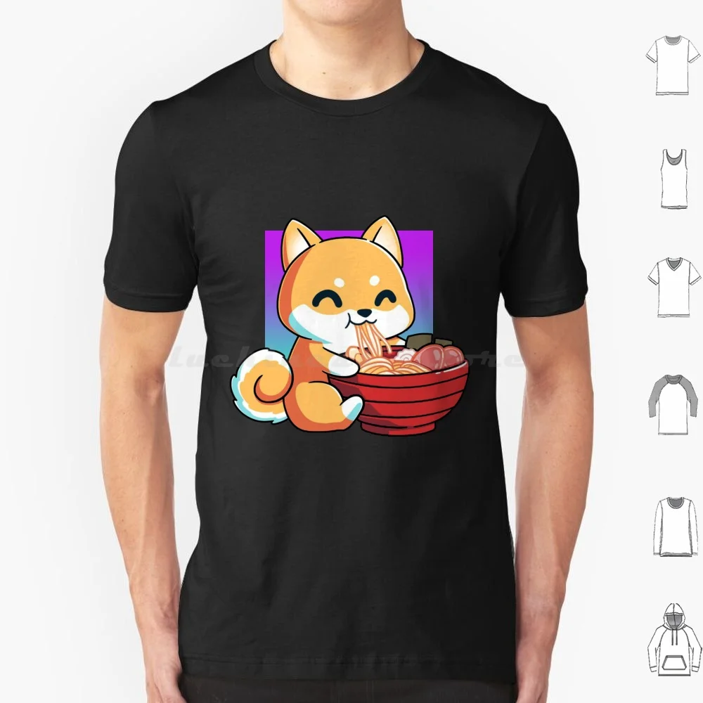 Cute Fox , The Great Ramen Off Kanagawa T Shirt Big Size 100% Cotton Japan Japanese Retro Oldschool Vntage Food Ramen Lamen