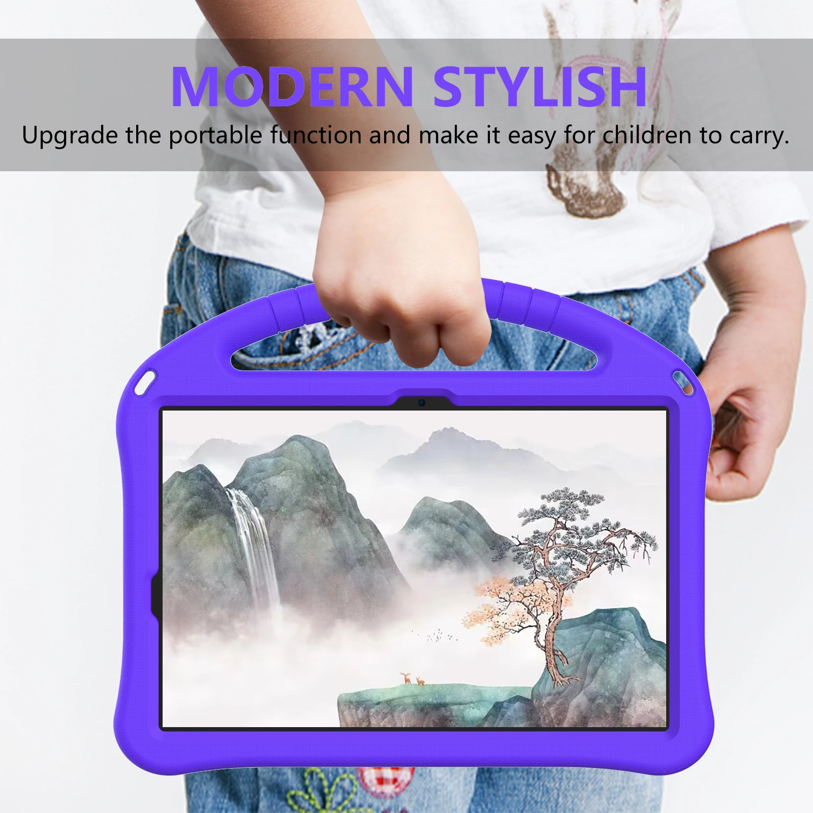 

Чехол для Samsung Galaxy Tab A9 Plus A8 A7 S6 lite 10,4 S9 Fe S8 S7 11-дюймовый противоударный защитный чехол для планшета EVA с ручкой