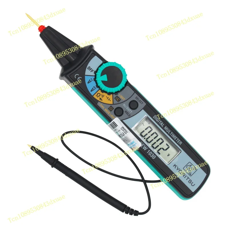 [100% New] KYORITSU KEW 1030 Pen Style Digital Multimeter for AC/DC Voltage, Resistance, Continuity, Bi-Colour Diode, Capacity