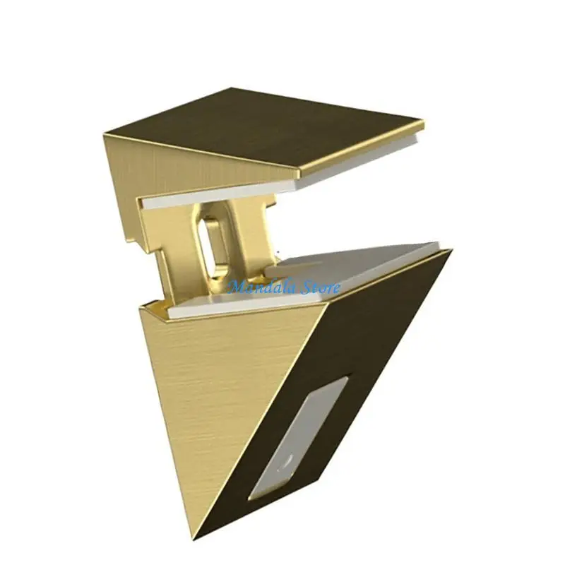 U2JC Contemporary Glass Shelf Mounting Brackets Adjustable for Display and Storage Solution in Bathrooms and Showrooms