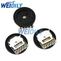 10PCS 16*2mm Double Gear Tuning Potentiometer B10K B103 B503 50K 5Pin Dial Potentiometer New