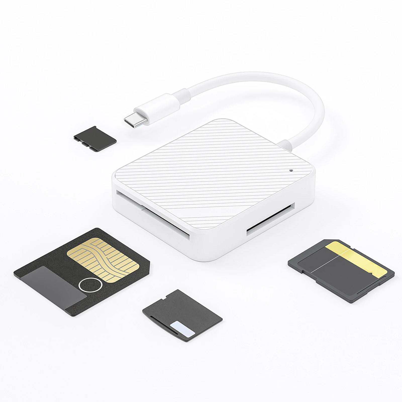 Type-C Card Reader For Laptop PC Multi Card Reader 4 in 1 M2 SD SM XD Compact Flash Card Adapter Smart Card Reader