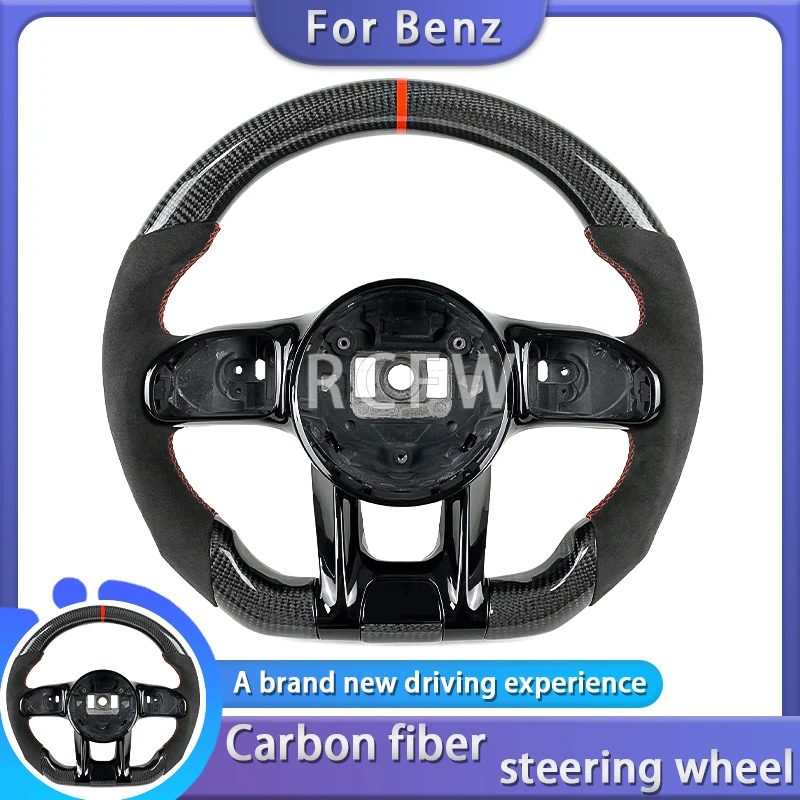 Customized carbon fiber steering wheel For Mercedes Benz AMG A C E Class C63 E63 G63 W204 W205 W212 W213 2010-2021 Car parts