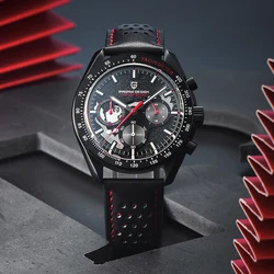 PAGANI DESIGN 2024 New Moon Dark Men's Top Brand Watches Luxury Quartz Sports Watch For Men AR Sapphire Mirror Waterproof Gift