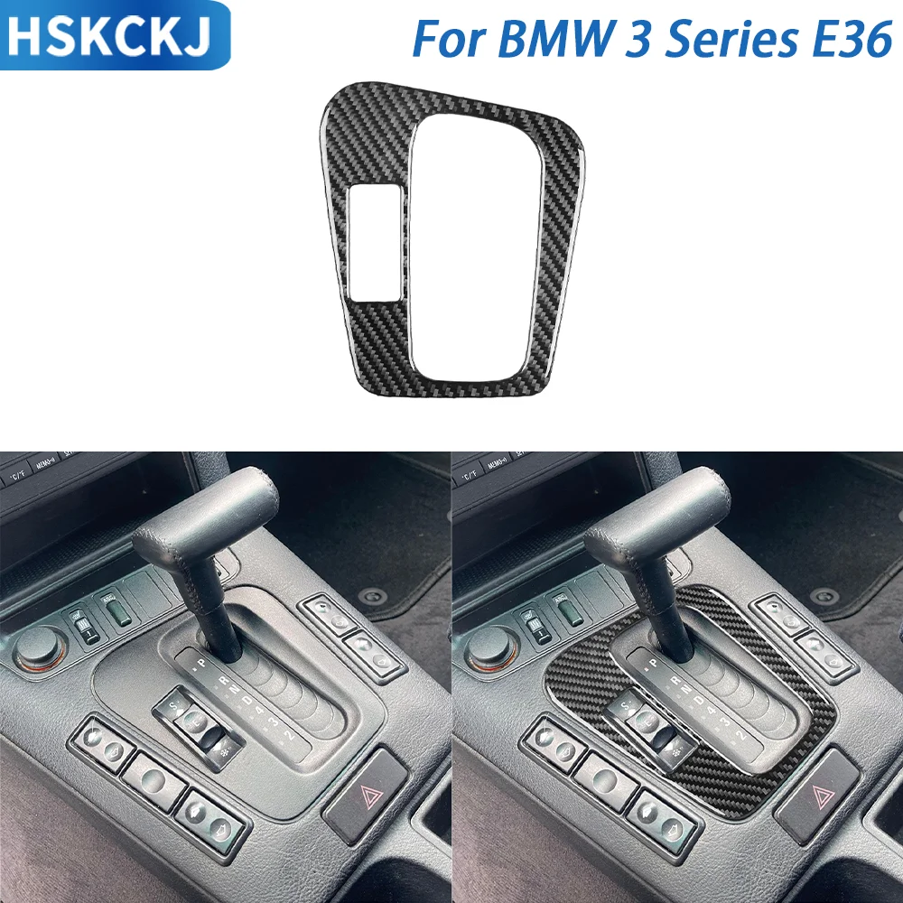 

Car Accessories Carbon Fiber Central Gear Shift Panel Interior Cover Trim Sticker Modification For BMW 3 Series E36 1994—1996
