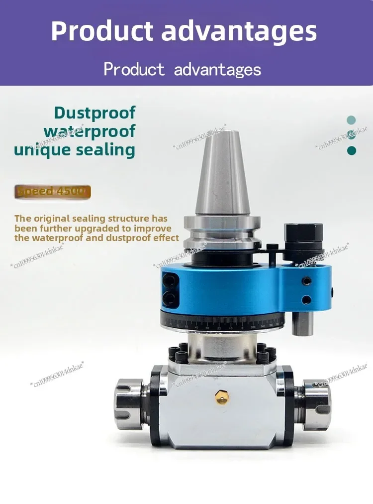 Machining Center Side Milling Angle Head BT40 BT50-ER32 90 °, Right Angle Head CNC Side Milling