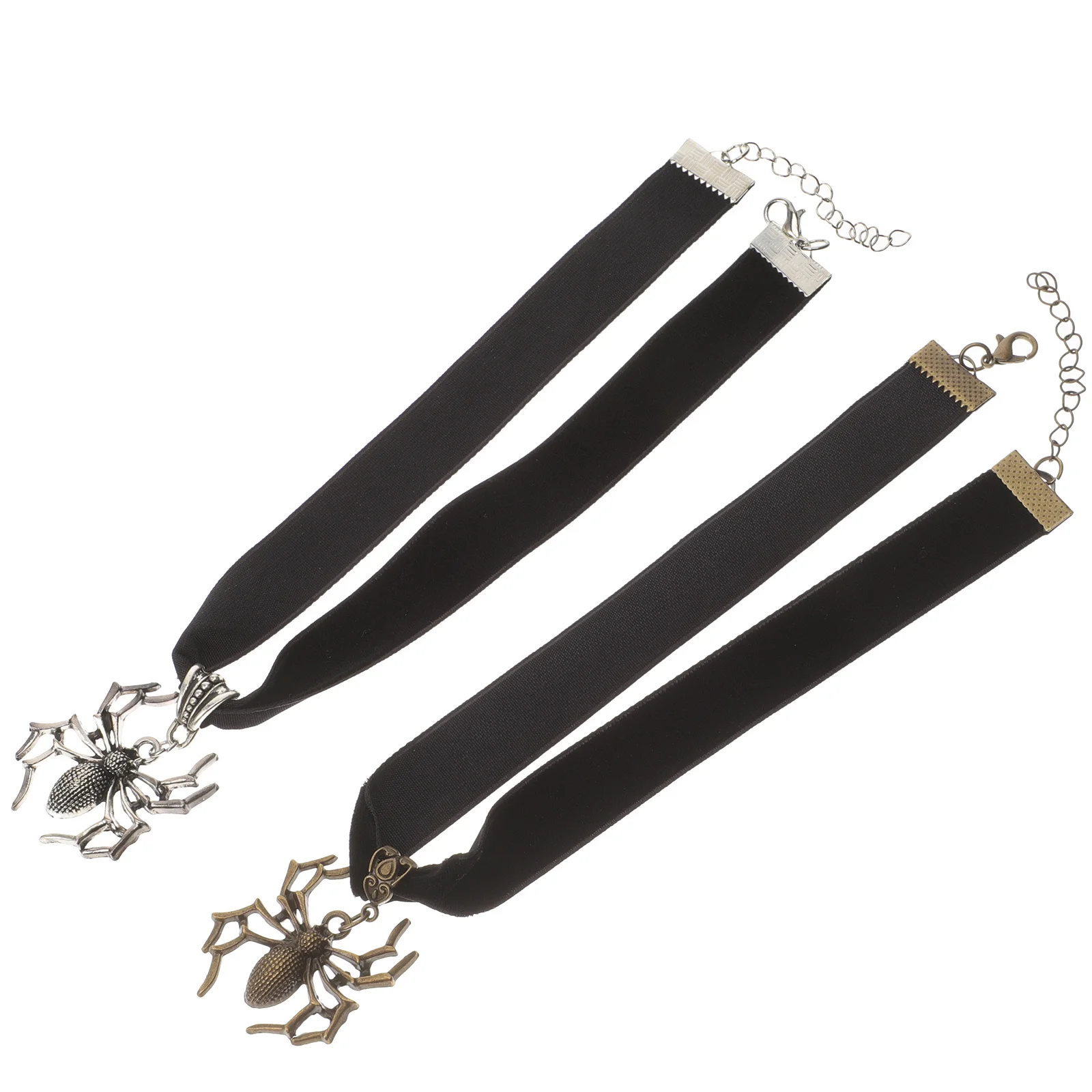 

2 Pcs Goth Necklace Spider Halloween Cosplay Choker for Accessories Miss