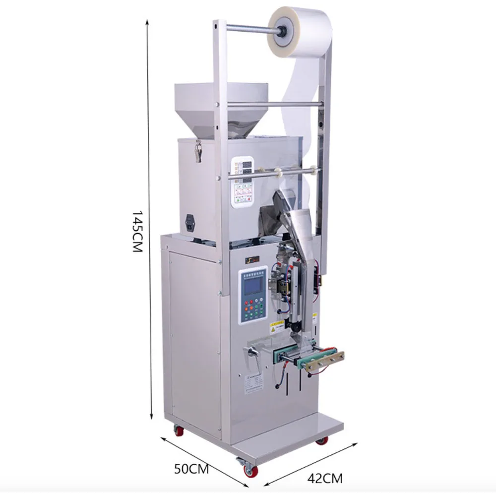 Máquina de embalagem automática do saco do chá do café, porcas moídas, feijões, sementes, grãos, partículas, grânulos, pesagem do saco, enchimento, selagem