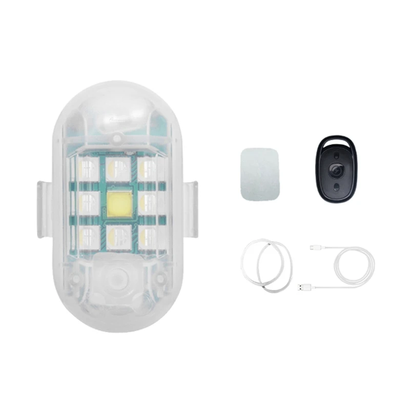 

2.4G Wireless Remote, Anti-Collision Signal Light With Flash Indicator, 9 Lamp Beads, USB Rechargeable