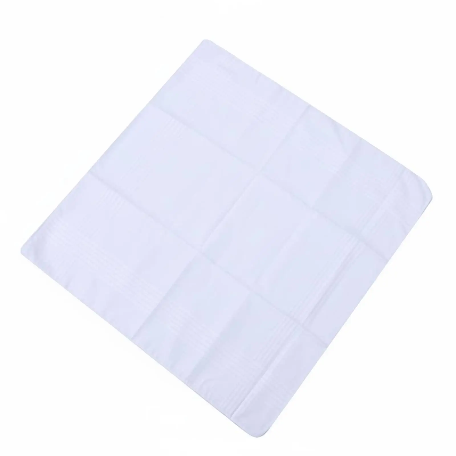 Soft Cotton White Handkerchief for Men Large Absorbent Classic Design Pocket Square Handkerchiefs for Suit Wedding Formal Events