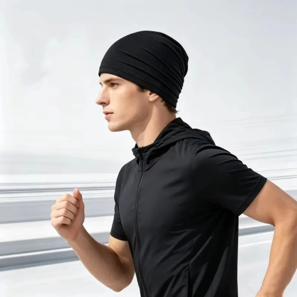 Outdoor Summer Beanie Skull Hat Breathable Quick Dry Cycling Cap Sports Running Stretch Under Helmet Liner Cap Men Headwrap