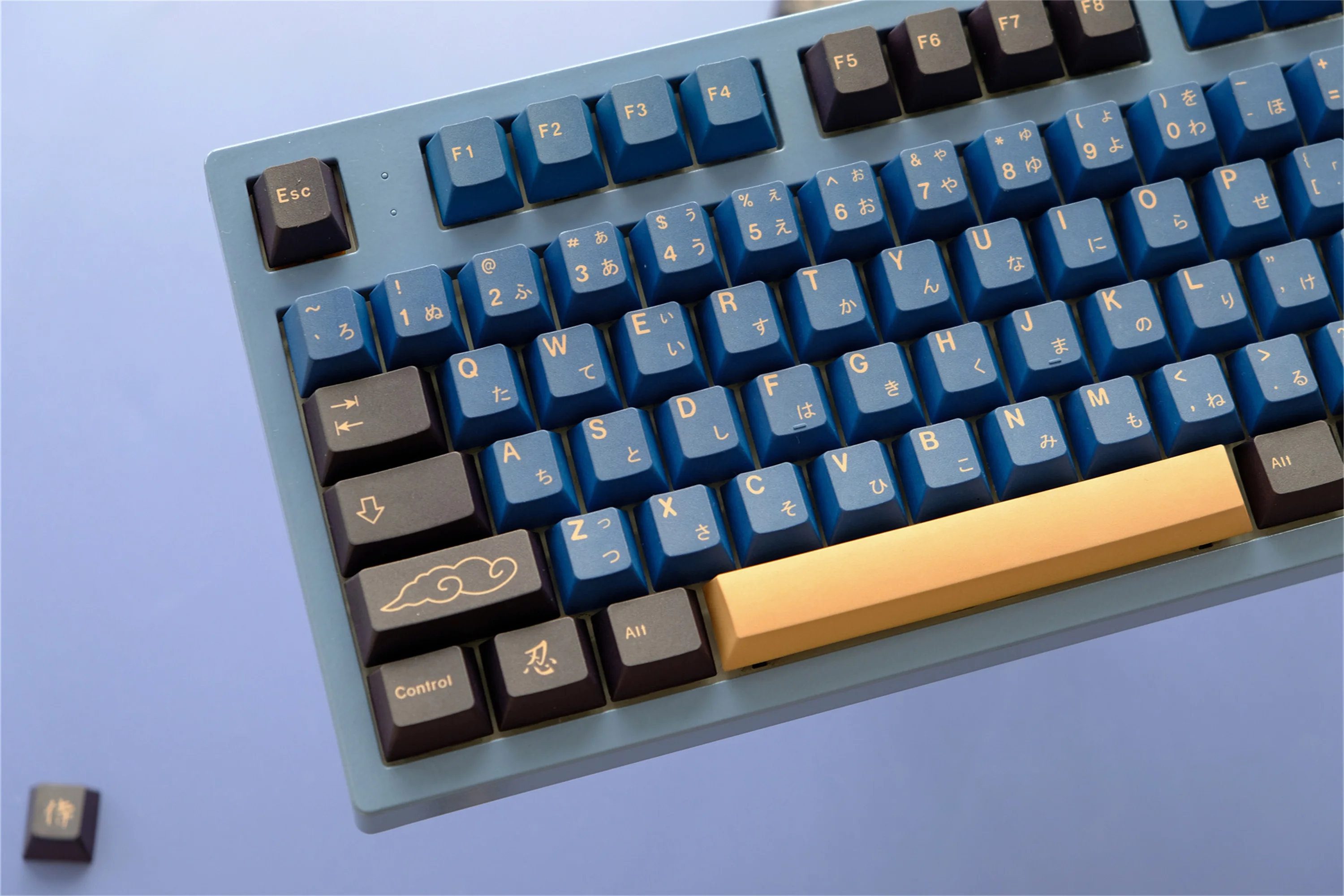 GMK Blue Samurai Keycaps 130 Keys PBT Material Keycaps Cherry Profile DYE-SUB For MX Switch Wooting Mechanical Keyboard Keycaps view 4