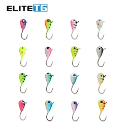 Elite-Plantilla de pesca en hielo de tungsteno TG 5 piezas, anzuelo Hayabusa de 2,7mm-6,0mm, señuelo suave, aparejo