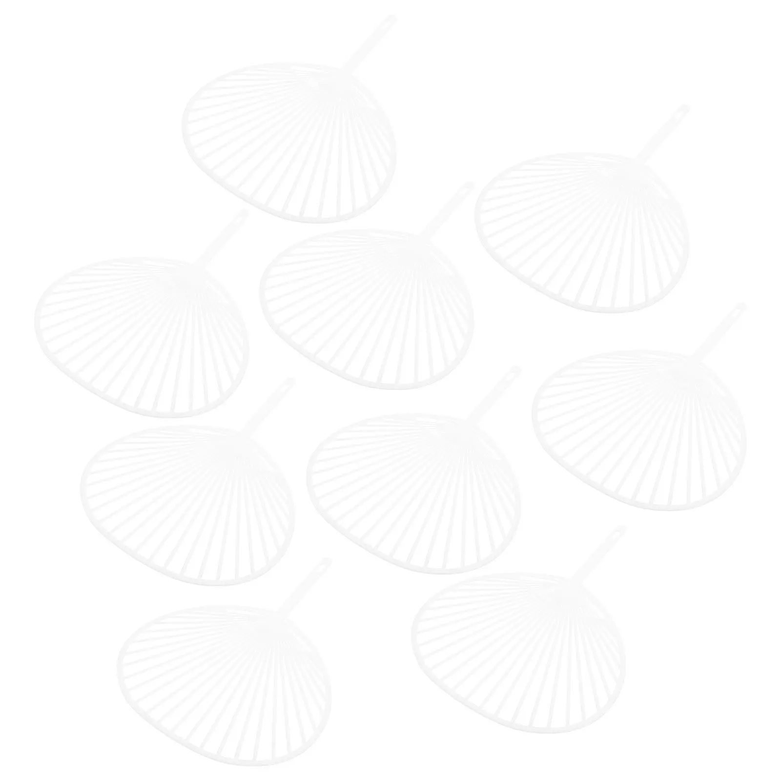 

20Pcs Plastic Fan Frame DIY Craft Material for Hand Fan Making Wedding Display Decoration Decorative Plastic Frame