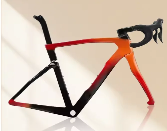 

2025 style full carbon bike frameset ud glossy T1000 bicycle carbon frame disc orange black F16 cycling frame 430-575mm