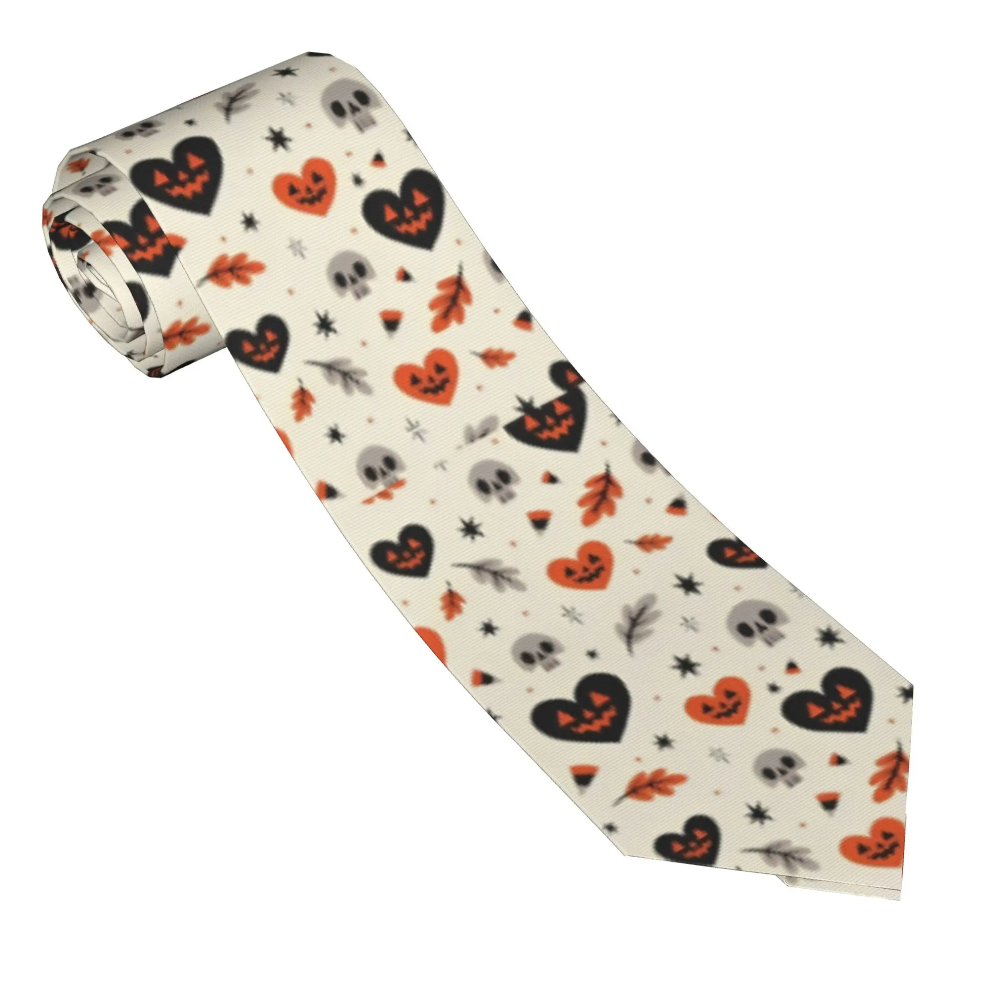 Halloween Pumpkins Ghosts Men Necktie Silk 8 cm Classic Trick or Treat Kawaii Neck Tie for Men Shirt Accessories Cravat Wedding