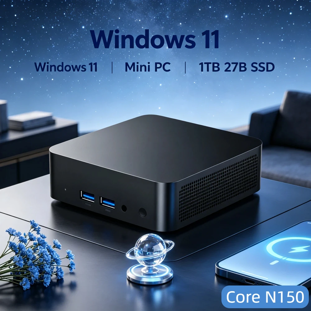 

Fantastic Windows 11 Pro Mini PC Core N150 32GB RAM 1TB/2TB SSD BT5.2 WiFi6 4K HD Office Gaming PC 3 Years Warranty