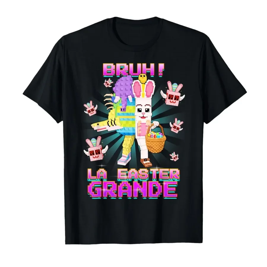

Bruh La Easter Grande Funny Brainrot for Boys Kids Teens T-shirt For Men Women 100% Cotton T Shirts Short Sleeve Tops 0403-1