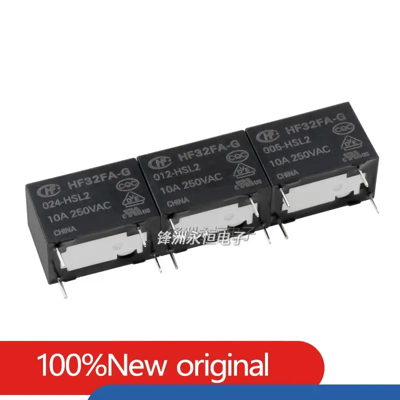 10PCS/Lot Relay HF32FA-G-003 005 012 024-HSL1 HSL2  HF32FA-G 005-HSL1 012-HSL1 024-HSL1 005-HSL2 012-HSL2 4PIN 10A Sensitive