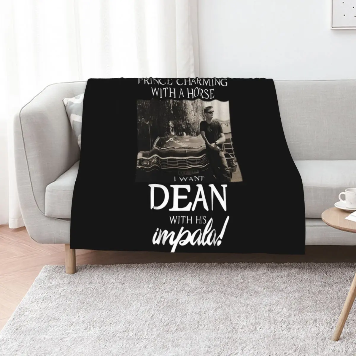 Forget The Prince Charming With A Horse. I Want Dean With His Impala Throw Blanket Plush Cute Hairy Summer Beddings Blankets