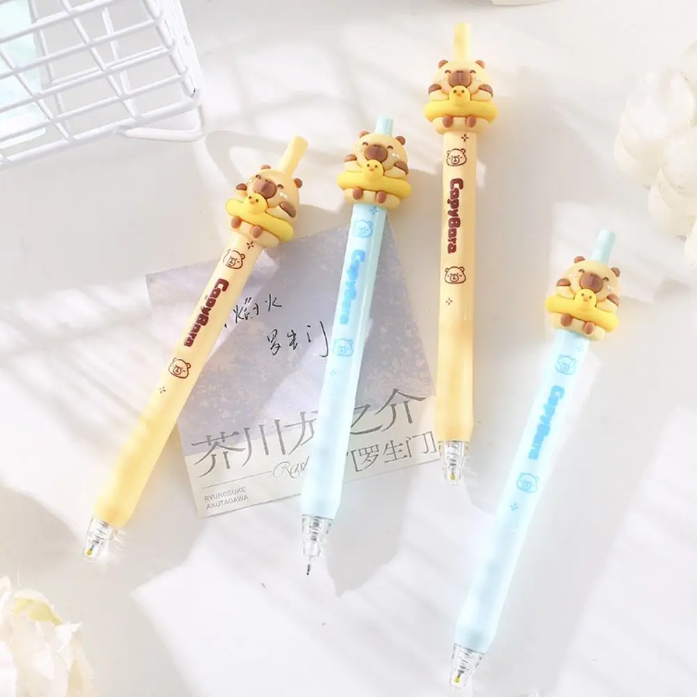 

Новая 0,5 мм черная чернильная капибара, нейтральная ручка, тип пресса, шариковая ручка с героями мультфильмов, подарок, быстросохнущая ручка для подписи, школьные принадлежности