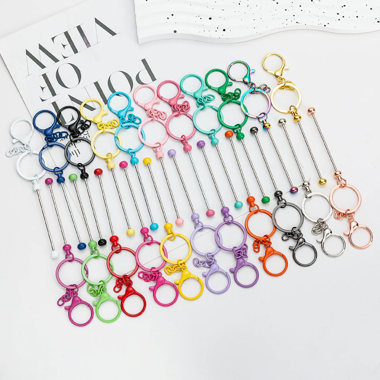

50 шт. DIY металлический брелок креативный персонализированный брелок с подвеской в наличии DIY брелок из бисера ручной работы оптовая продажа