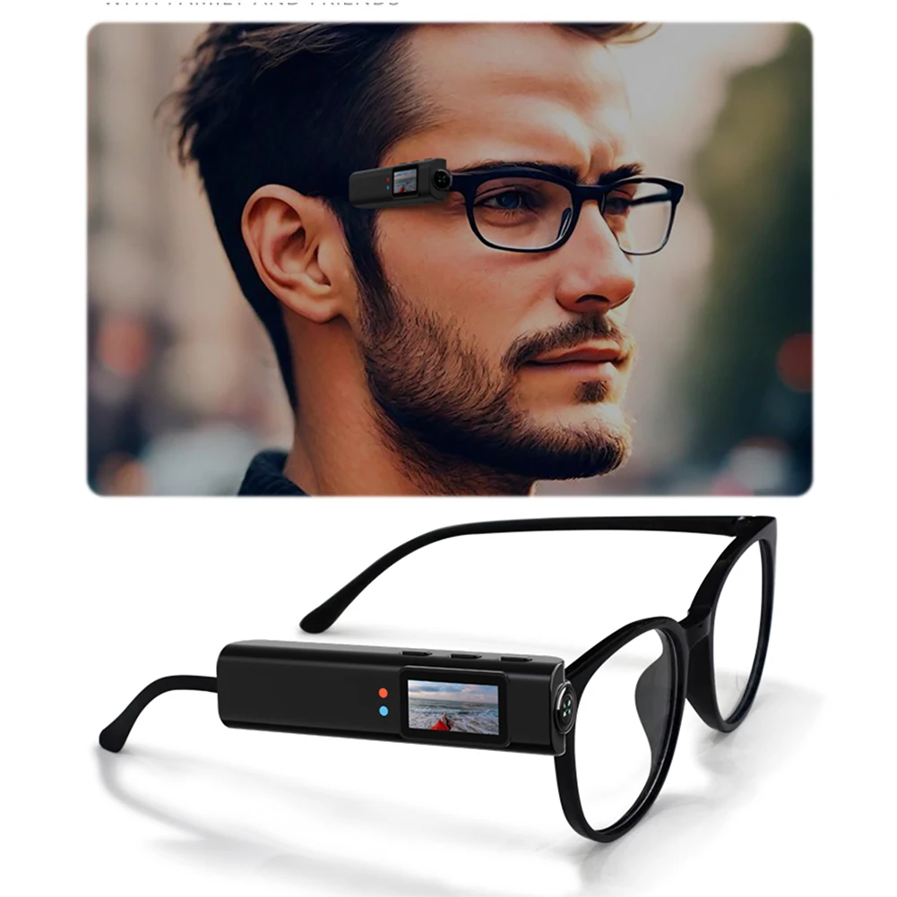 

2.7K HD Glasses Camera WiFi Mini Digital Camera 250mAh Battery Video Shooting Micro-camera Eyeglasses Camera for Driving Hiking