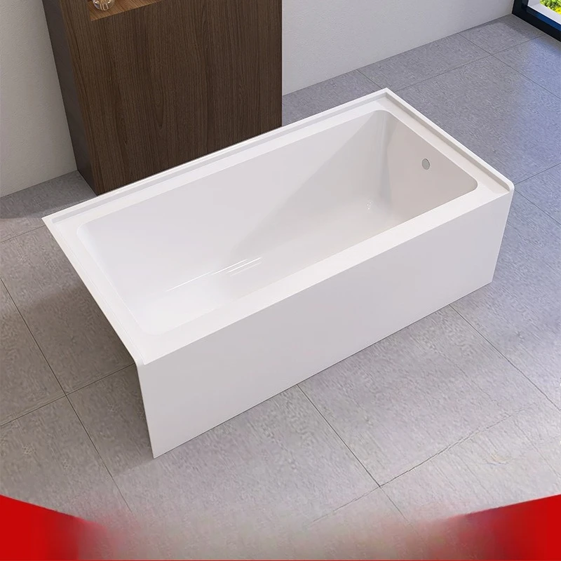 Acrylic bathtub modern simple adult bath installed against the wall