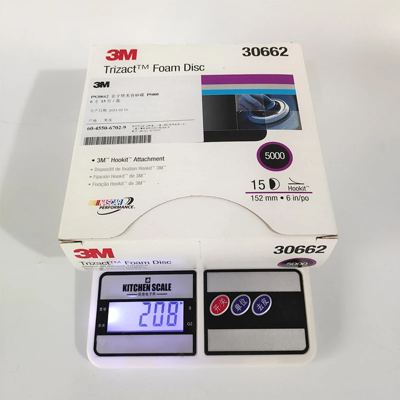 Dischi in schiuma TRIZACT 3M PN30662 Piramide Back Velluto Sabbia DISCO P5000 152mm Spugna Carta vetrata Hookit Dispositivo di fissaggio 6 pollici