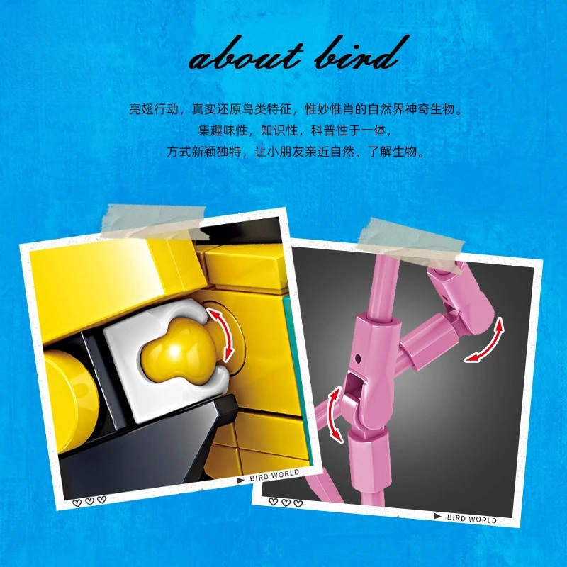 Klocki konstrukcyjne z serii zwierzęca, zabawki edukacyjne dla dzieci, małe prezenty, upominki urodzinowe