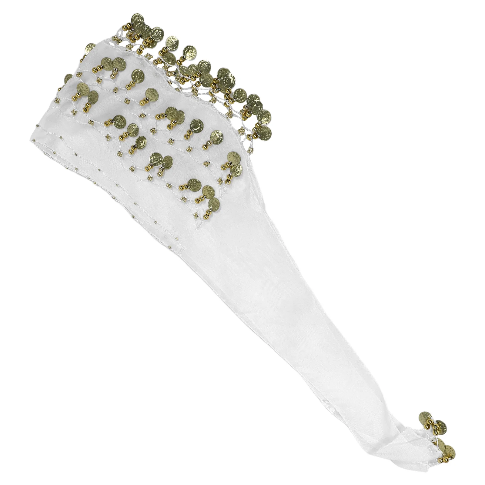 Chusta na biodra do tańca brzucha z 72 monetami, potrójna warstwa, damski łańcuszek na talię, wygodny, przyjazny dla skóry, akcesorium do występów.