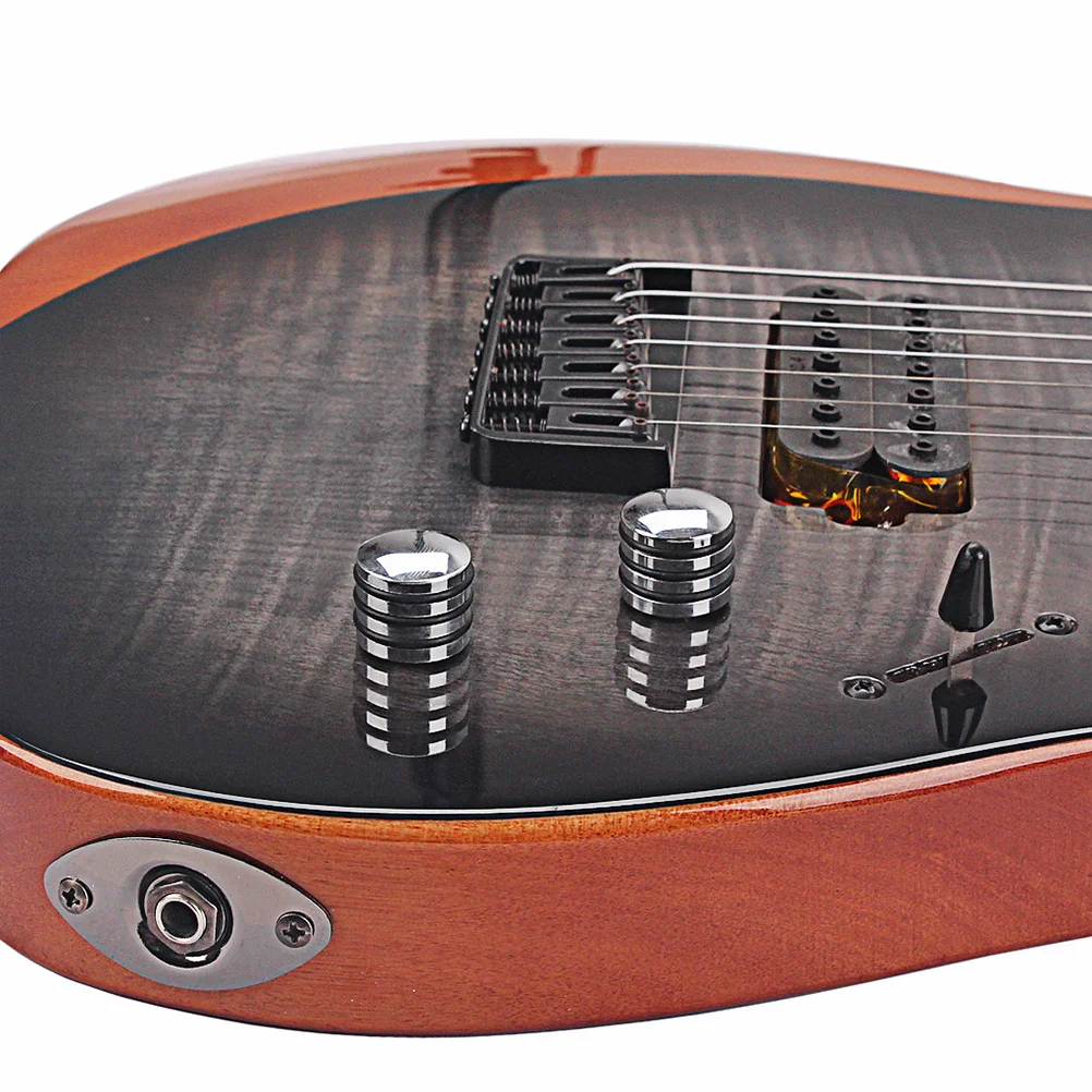 

3Pcs Metal Volume Tone Control Knobs Cap for Electric Guitar Bass Circuit Board Durable Easy to Install Silver Gd111