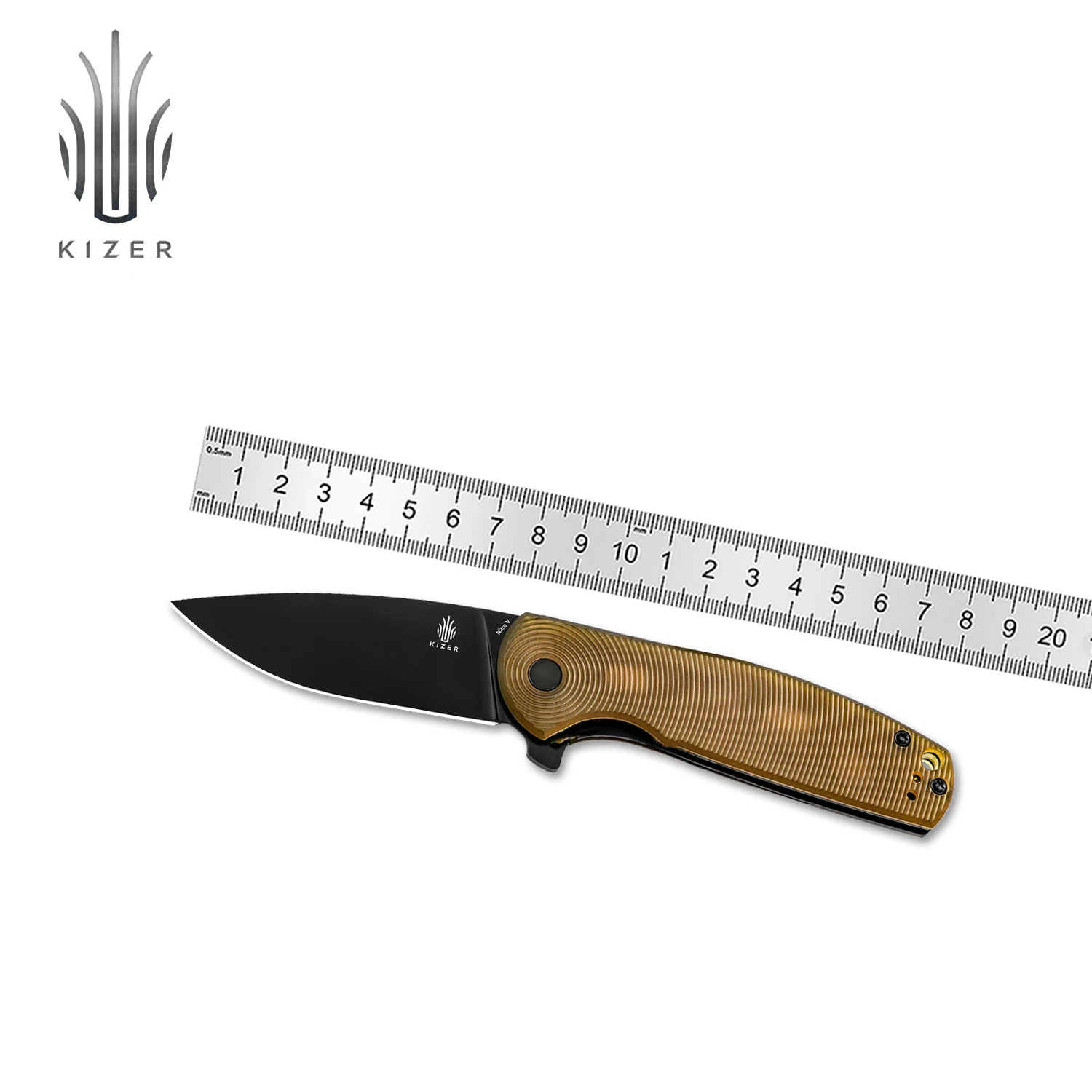 

Kizer Folding Pocket Knife Gemini V3471A3 2024 New PEI Handle With Nitro-V Black Blade Survival Knife