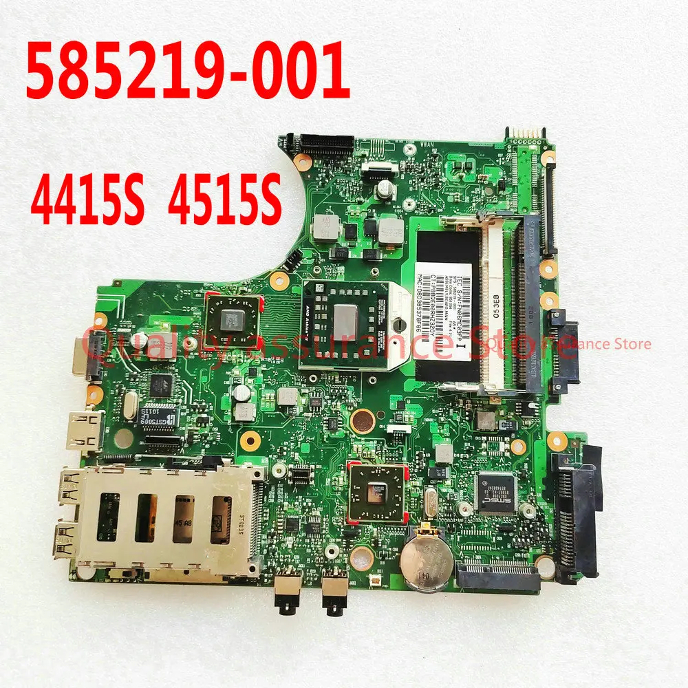 

585219-001 For HP Probook 4415S 4515S Laptop Motherboard 4515S Notebook 6050A20268201-MB-A02 DDR2