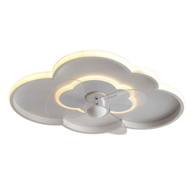 Bedroom Fan Light 2025 New Creative Cloud Room Integrated Invisible Ceiling Fan Light Intelligent Home Decoration Light