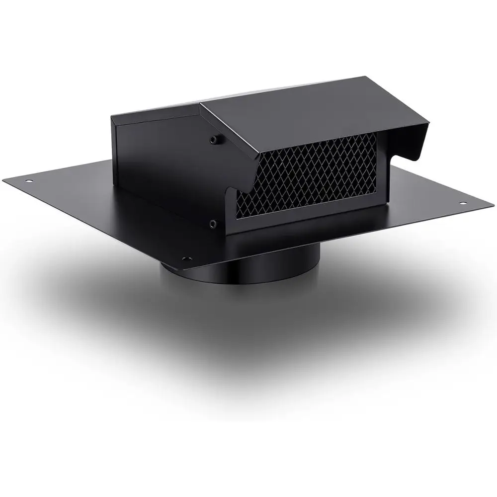 

Вентиляционная решетка для крыши со заслонкой, съемной сеткой и нижним удлинителем для кухонной вытяжки, стальная вытяжка для ванной комнаты