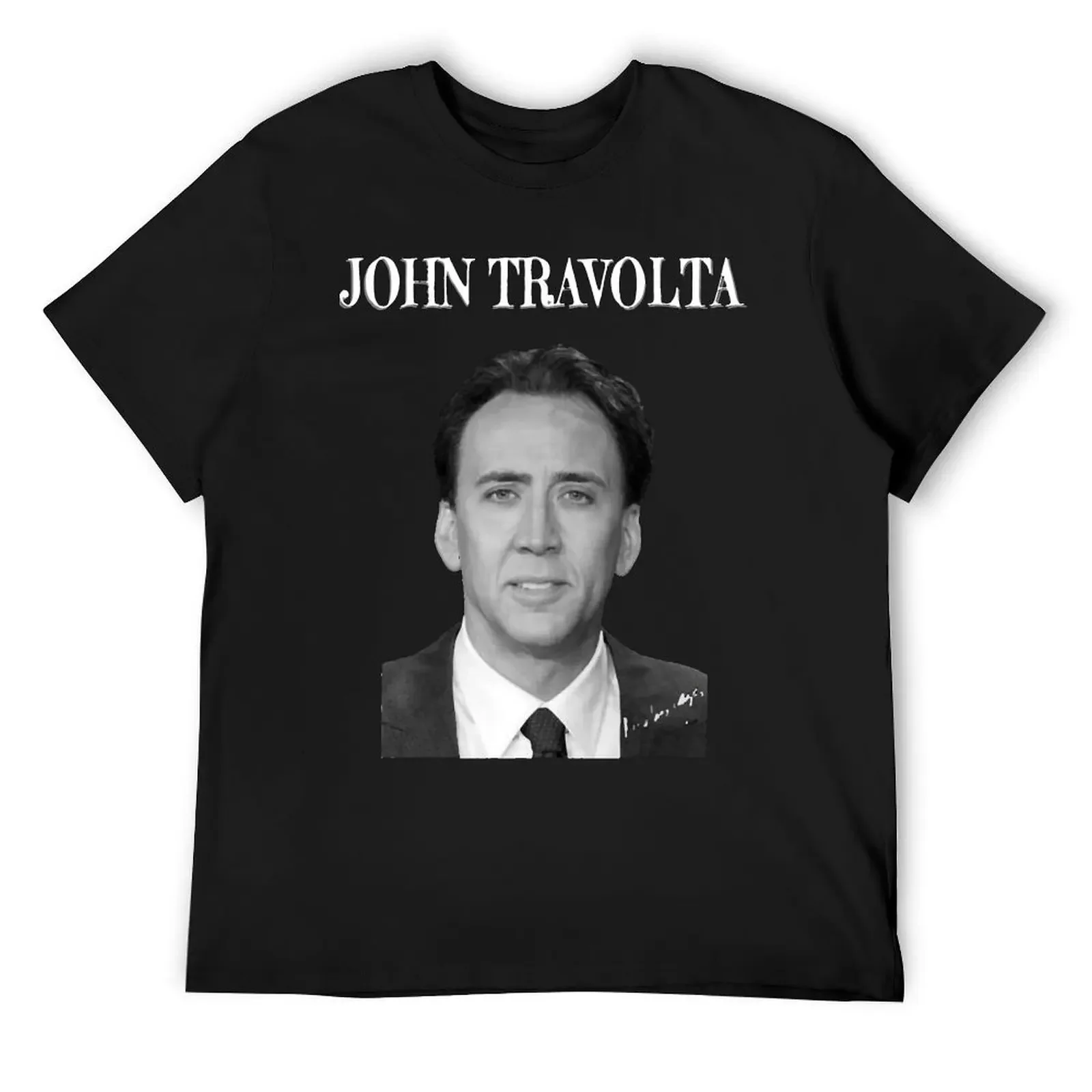

Nicholas Cage as John Travolta - Nicolas Cage - Nick Cage - Nic T-Shirt kawaii clothes vintage t shirts plus size men clothing