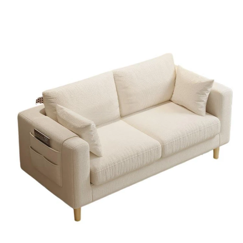 Fabric sofa living room single tofu block simple modern rental room double small apartment sofa chair
