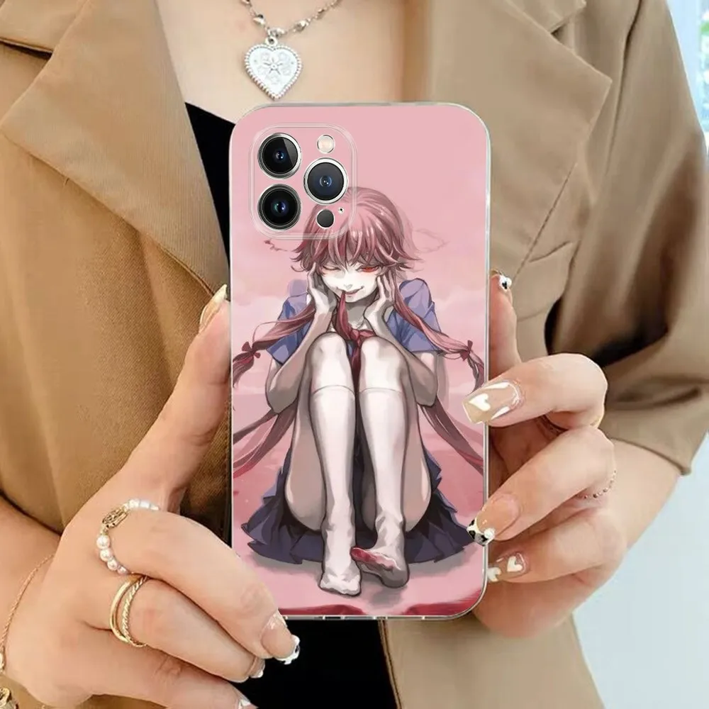 Anime Future Diaries Phone Case For iPhone 15 13 14 Pro Max XS XR 12 11 Pro 13 Mini 6 7 8 Plus Clear Back Cover Capa