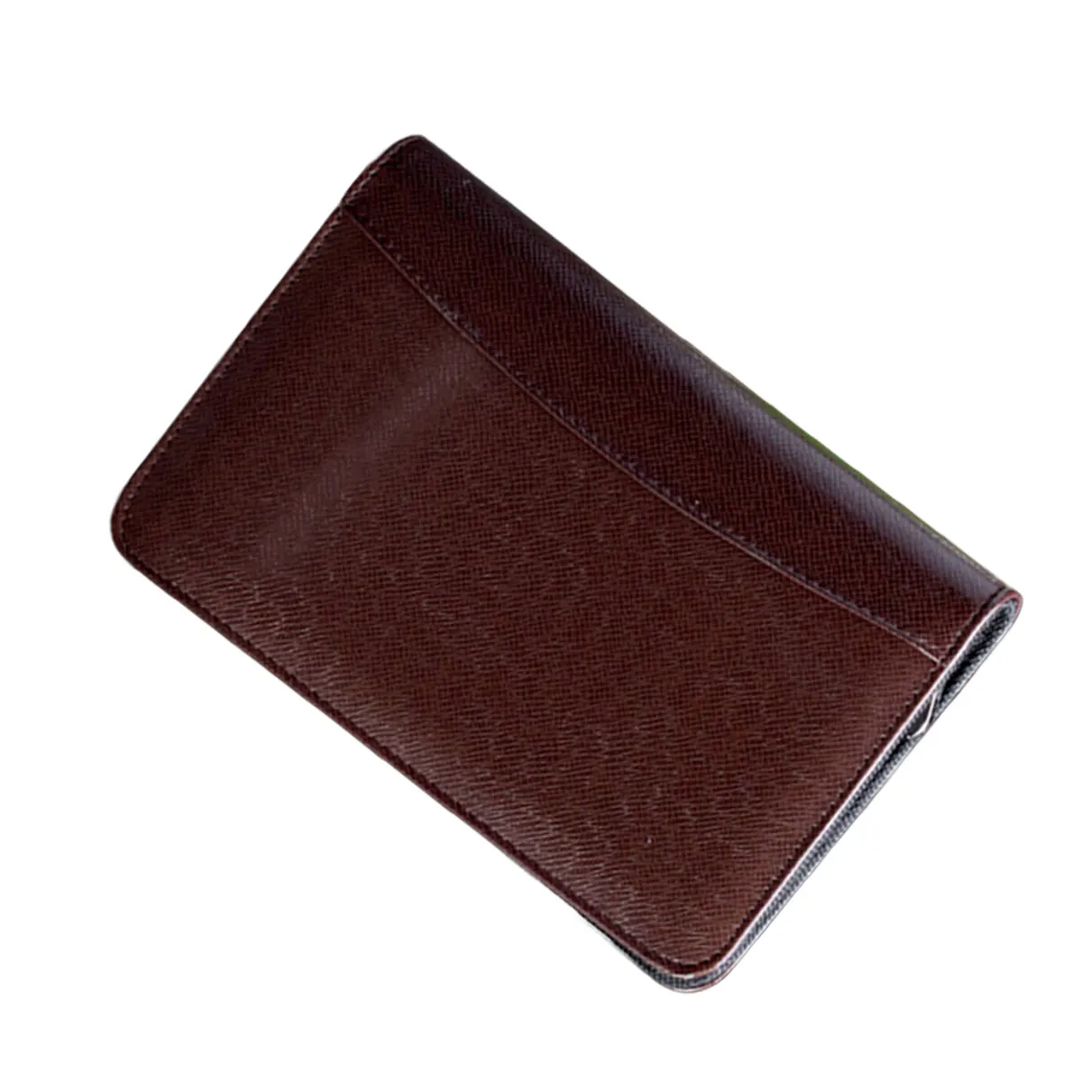 PU A5 Zipper Portfolio with 4 Card Slots Calculator Large Cash Pocket 6 Ring Binder Loose Leaf Notebook Pen Loop