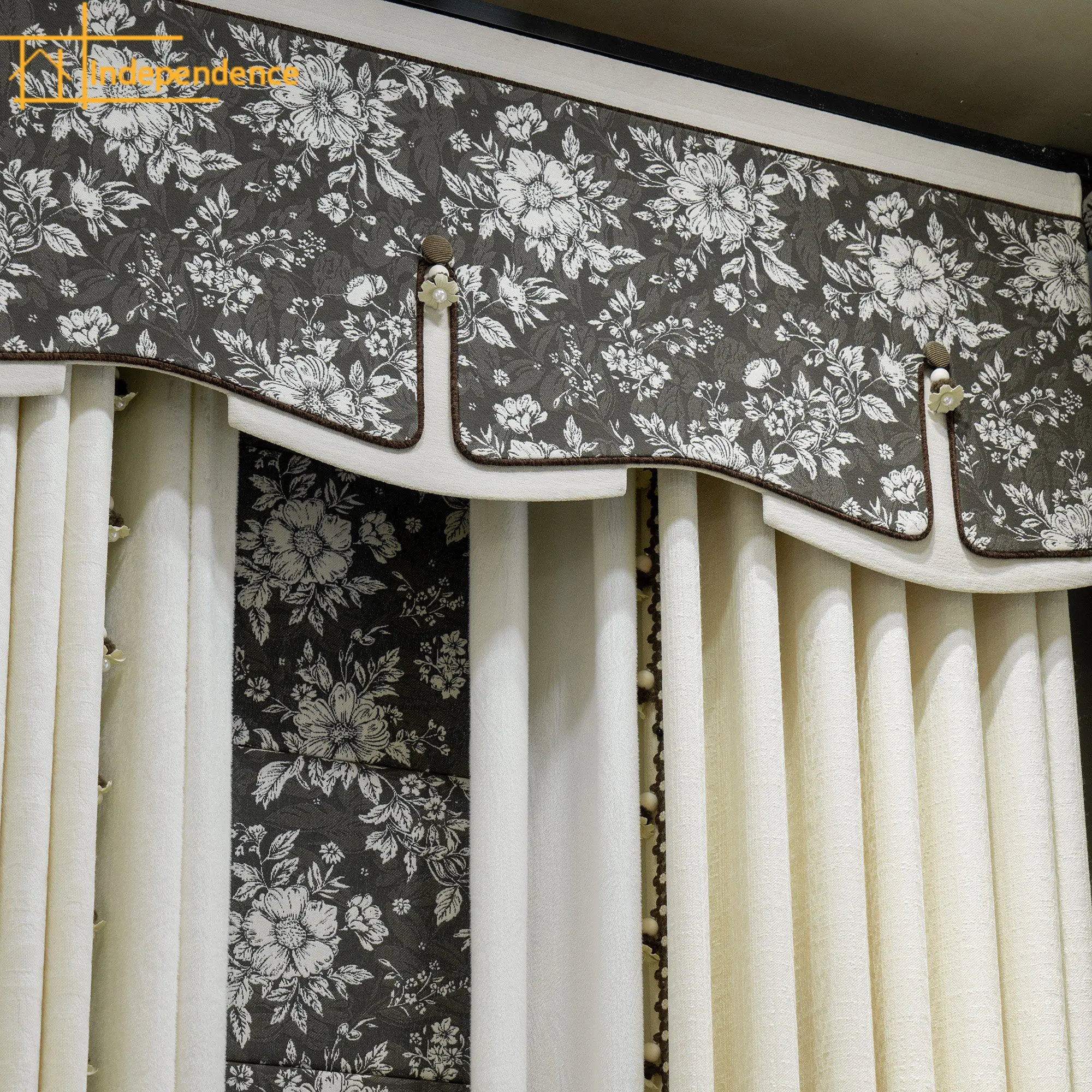 New Cream Jacquard Linen Curtains for Living Room Bedroom French Window Balcony Customized Window Screening Finished Products