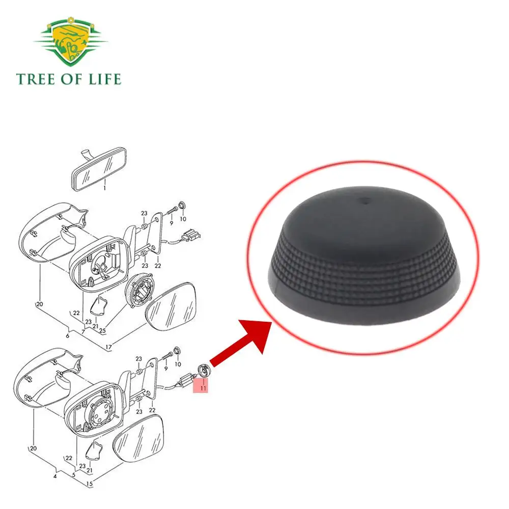 1H0857520 1H0 857 520 FOR VW Jetta Golf MK3 Cabrio 1992-2002 SEAT Cordoba Inca Alhambra Side View Mirror Adjustment Knob BLACK