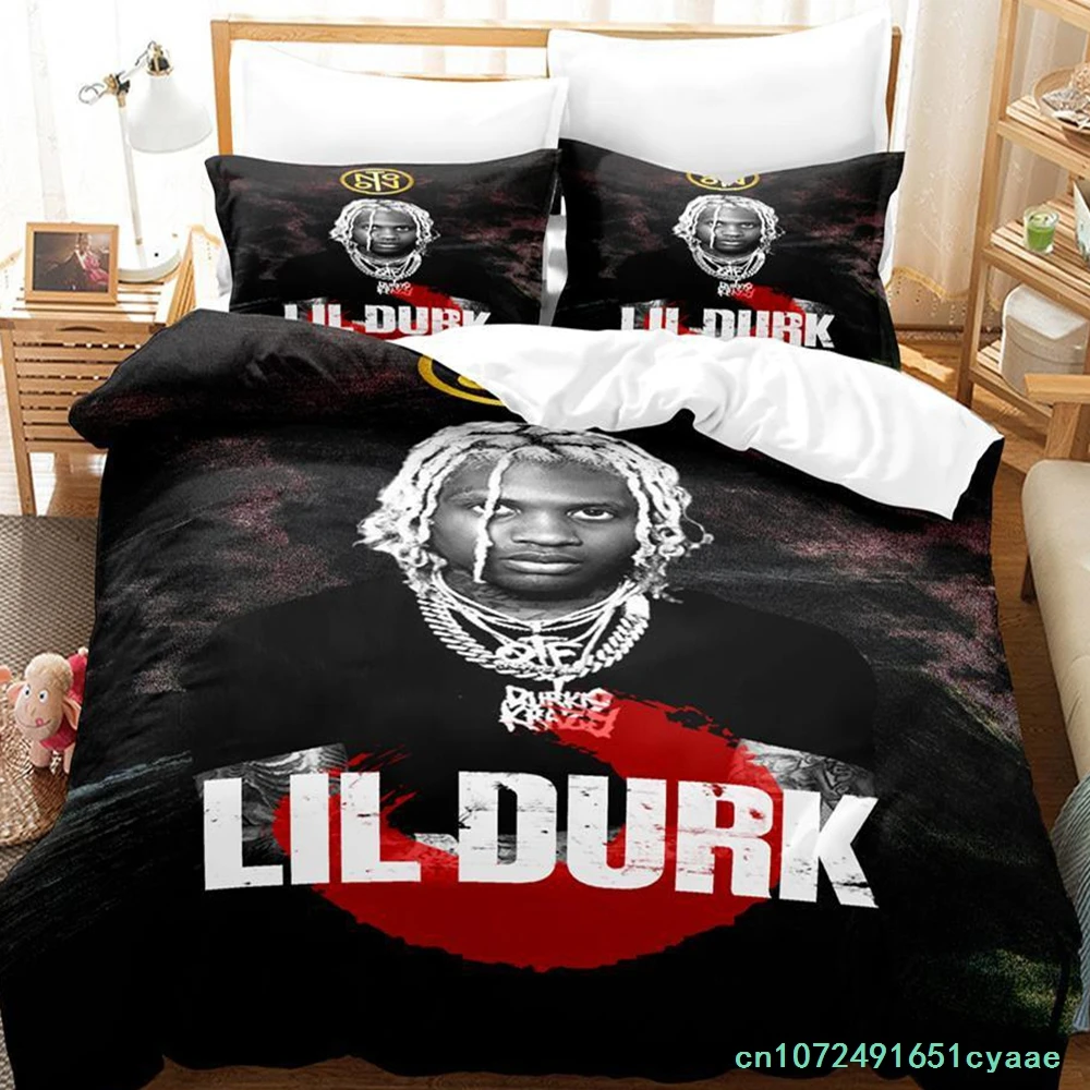 Lil Durk Bedding Set Single Twin Full Queen King Size Bed Set Aldult Kid Bedroom Duvetcover Sets Anime Parure De Lit Bed