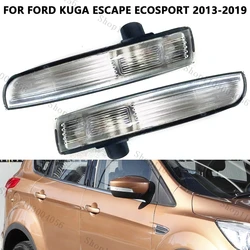 Car Front Door Side Mirror Turn Signals Lights For Ford Kuga Escape Ecosport 2013 2014 2015 2016 2017-2019 Without light bulb