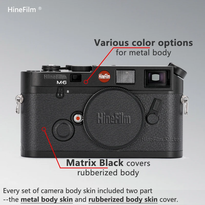HineFilm Skin для Leica M6, защитная пленка для кожи камеры LeicaM6, наклейка для камеры, кожа M 6, обертка для камеры, кожа