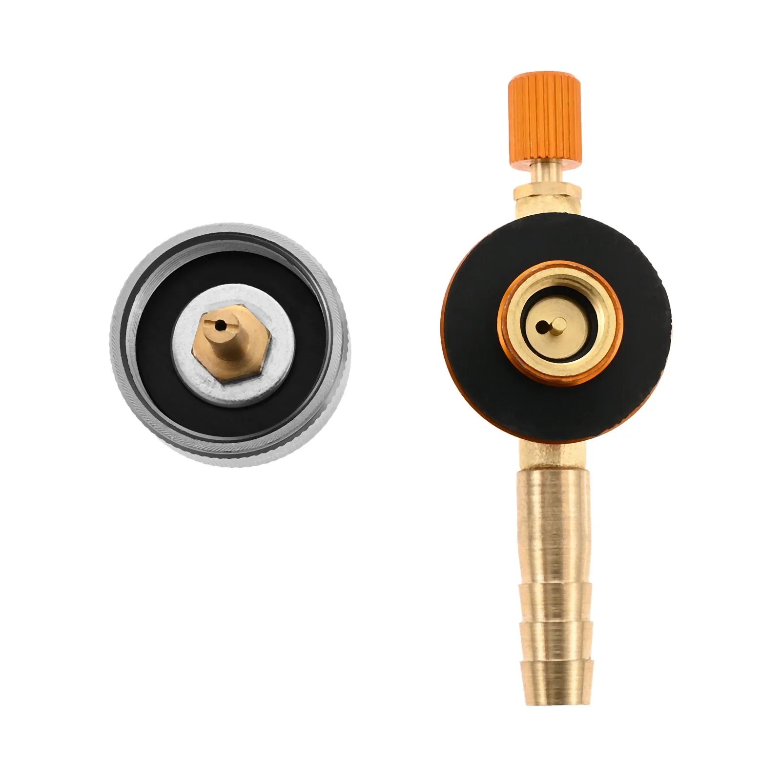 1Set Gas Propane Refill Adapter Flat Cylinder Tank Coupler Connector with Switch Valve Outdoor Camping Cooking Stove Tools