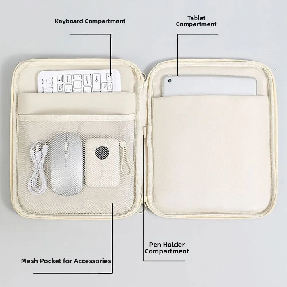 Bolsa para laptop à prova de choque, portátil, elegante, para transporte de tablet, à prova d'água, multifuncional, bolsa protetora para notebook, homens/mulheres