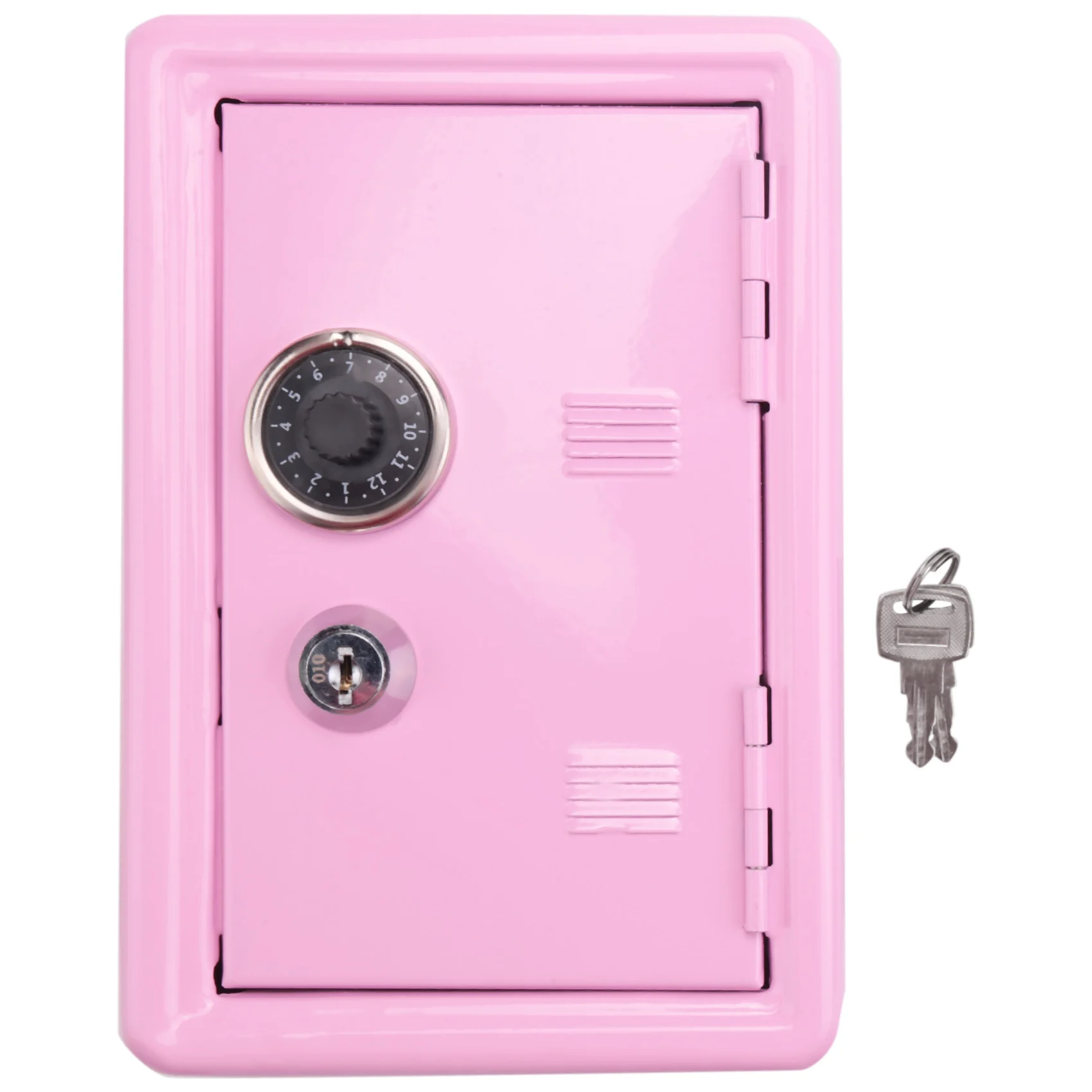 Abzw crianças bancos de dinheiro, mini caixa de dinheiro presente cofre senha com chave metal caixa de dinheiro armazenamento quarto armário casa ornamento