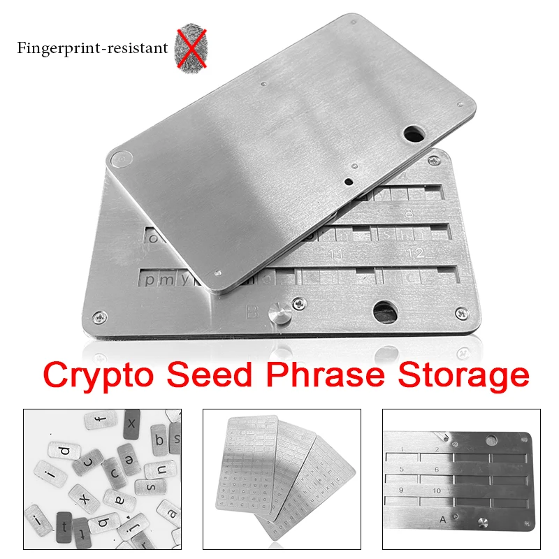 

Cryptocurrency Seed Phrase Storage Box StainlessSteel Code Recorder For Bitcoin Hardware Cold Backup Mechanical Code Record Book